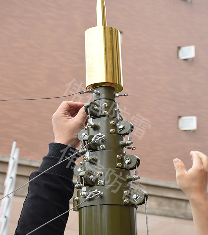 手動移動升降避雷針桿產品圖2